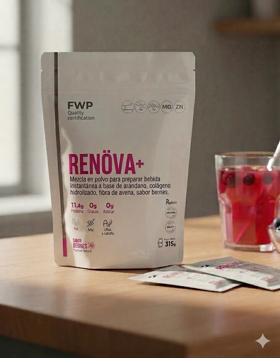 RENÖVA+ Colágeno Hidrolizado Premium | Piel, Cabello y Articulaciones