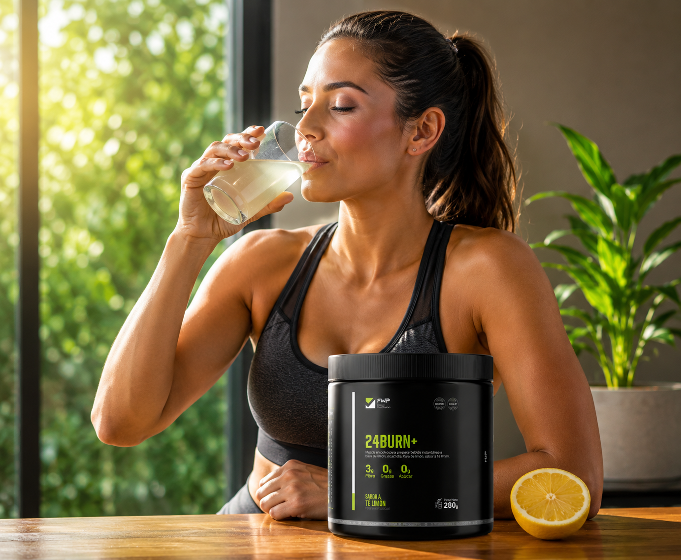 24Burn+ FWP Quemador de Grasa Natural Sabor Limón 280g