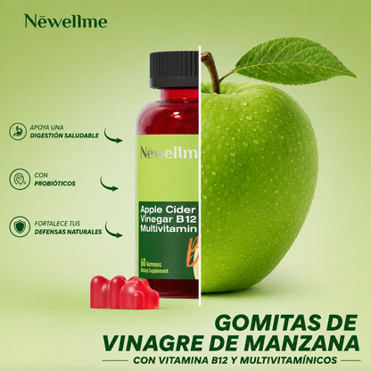 Gomitas con vinagre de manzana y vitamina B12