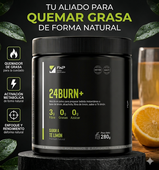 24Burn+ FWP Quemador de Grasa Natural Sabor Limón 280g