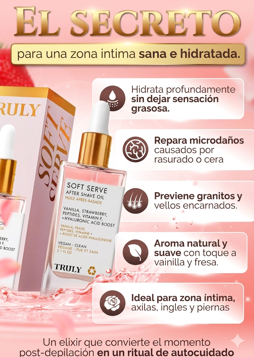 Truly Soft Serve - Aceite Iluminador y Calmante Post-Afeitado