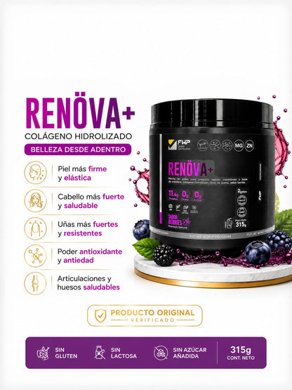 RENÖVA+ Colágeno Hidrolizado Premium | Piel, Cabello y Articulaciones